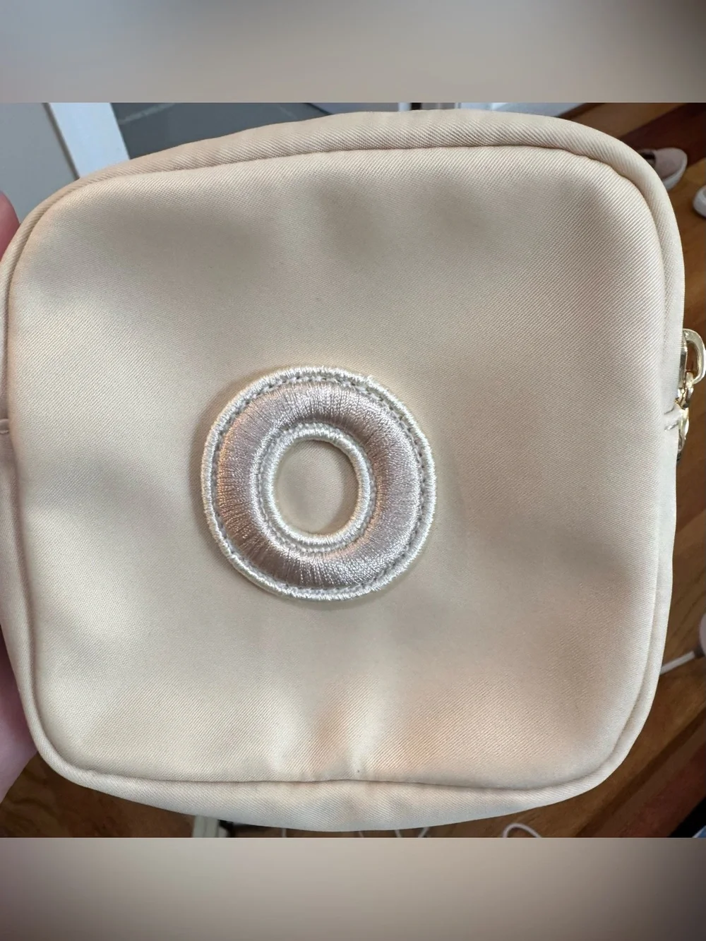 Stoney Clover Lane Mini Pouch with O monogram patch. NWOT.